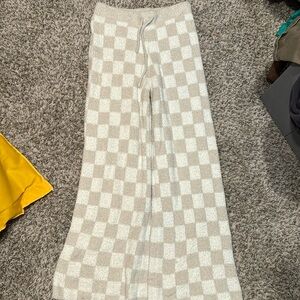 Pink Lily checkered fleece pajama pants